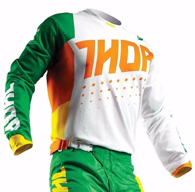 Maglia Thor MX Motocross YOUTH Pulse Air AKTIV Verde/Bianco/Arancione