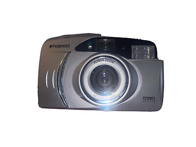 Cámara Polaroid PZ2001 Power Zoom 35-70 mm 2x zoom gris usada.
