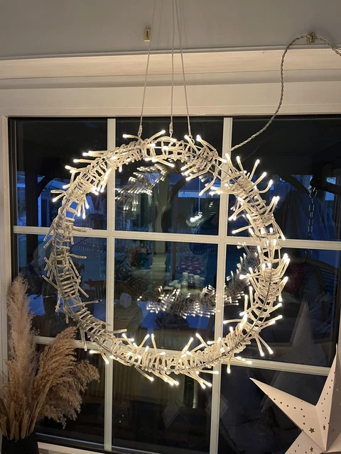 Großer Ikea Glänsa Lichterkranz Kranz Leuchtkranz Weihnachtsbeleuchtung
