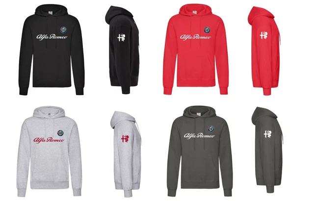 Felpa Uomo Con Cappuccio alfa romeo  Rider Replica MODELLO LEGGERO OFFERTA 1!!!!