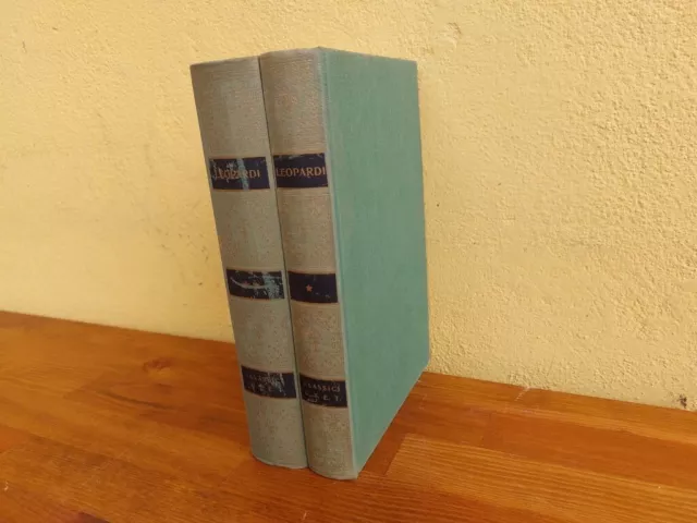 LIBRO 2 vol CLASSICI ITALIANI UTET Poesie Prose di Giacomo Leopardi 1966