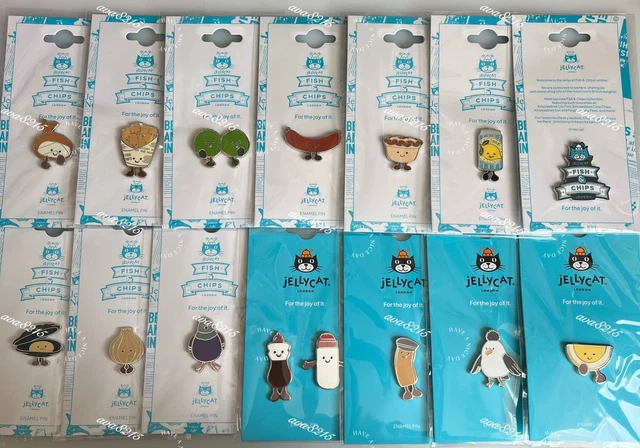  Fish & Chips ピン、シールセット　ロンドン限定 JELLYCAT WORLD EXCLUSIVE London Selfridges fish & chips complete