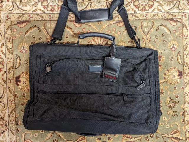TUMI Alpha Tri-Fold Carry-On Travel Garment Bag Ballistic Nylon - Black Suit Bag