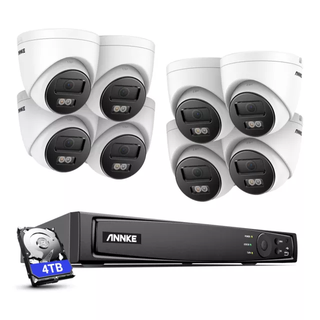 ANNKE Ultra 8MP 4K POE Überwachungskamera Mit Audio Farbnachtsicht IP67 12MP NVR