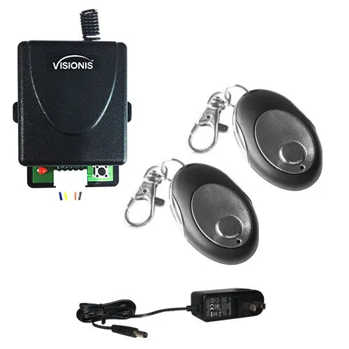Visionis 5228 Two Wireless Remotes with One Channel RF Receiver and Power Supply