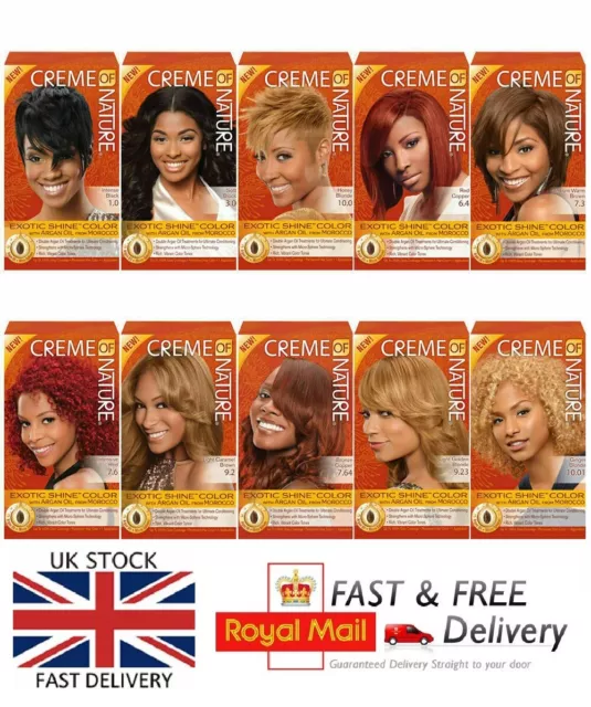 Creme Of Nature Exotic Shine Permanent Hair Dye With Argan Oil All Colours