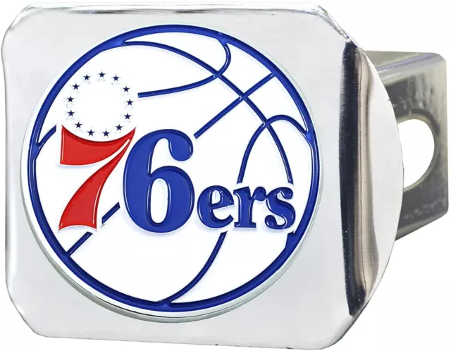 Philadelphia 76ers Hitch Cover Solid Metal with Raised Color Metal Emblem 2"...