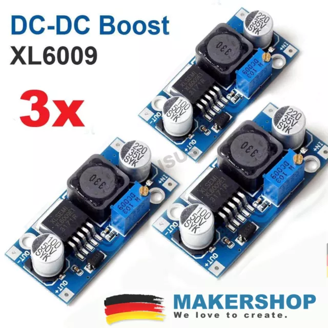 3x XL6009 DC-DC Boost Modul Step Up LM2577 Schaltregler Konverter Arduino