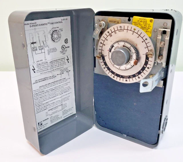 Paragon 8145-20B SPDT Defrost Timer Control 40A 208/240V & New Enclosure