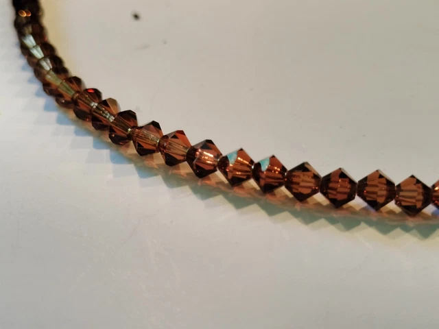 Swarovski Crystal Amber Brown 2mm Bicone Faceted Beads 100 CT Austrian