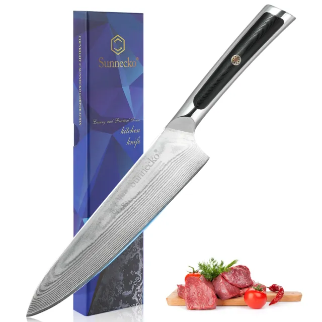 8inch Chef Knife 73-Layer Japanese VG10 Damascus Steel Kitchen Knife Meat Slicer