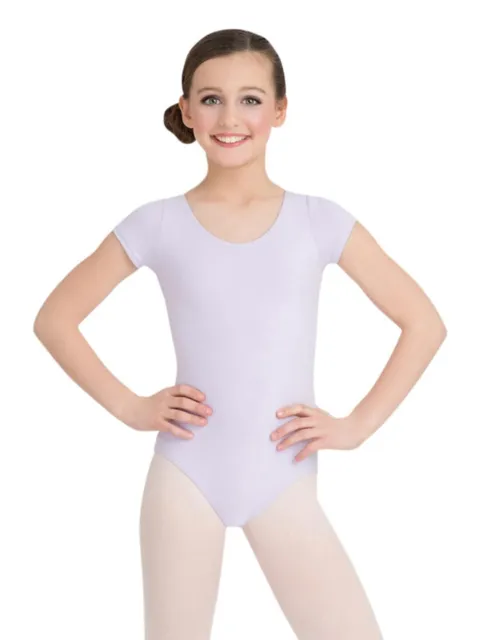 Capezio 264515 Girls' Classic Short Sleeve Leotard Lavender Size Medium