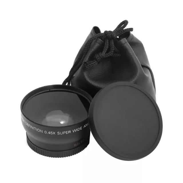 52MM 0.45x Wide Angle Lens + Macro Lens for 52mm DSLR and digital camera