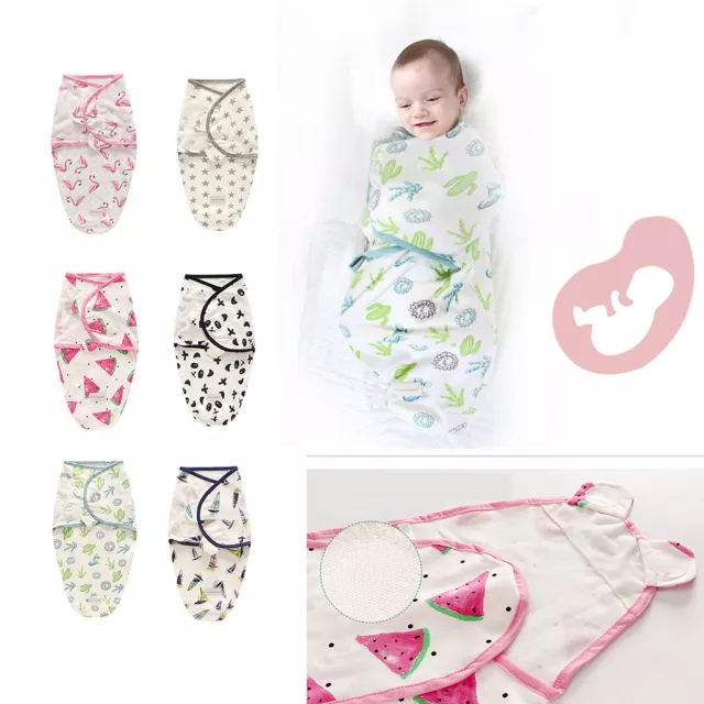 Neugeborenes Baby Kleinkind Kinder weiche Windel Wickel Decke Schlafsack für 0-3/0-6 Monate