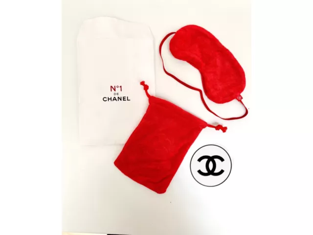 Chanel Masque de nuit/ accessoire SPA avec sa pochette NEUF décor camélia