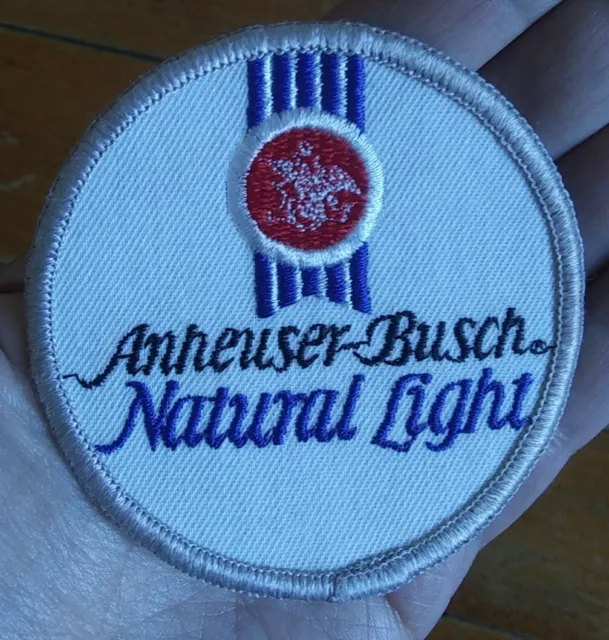 Vintage Embroidered ANHEUSER BUSCH NATURAL LIGHT BEER Collectors Patch