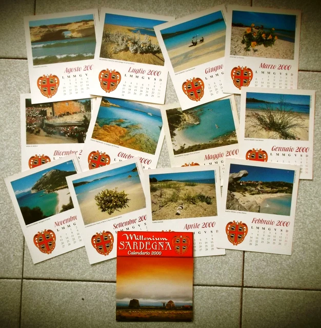 Millennium Sardegna - Calendario 2000 - 12 Magnifici Paesaggi - 11,5 X 13,8