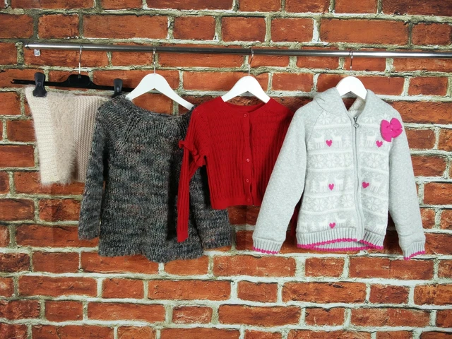 Felpa Con Cappuccio Ragazze Età 3-4 Anni Next Gap Zara Snood Maglie Cuori 104Cm