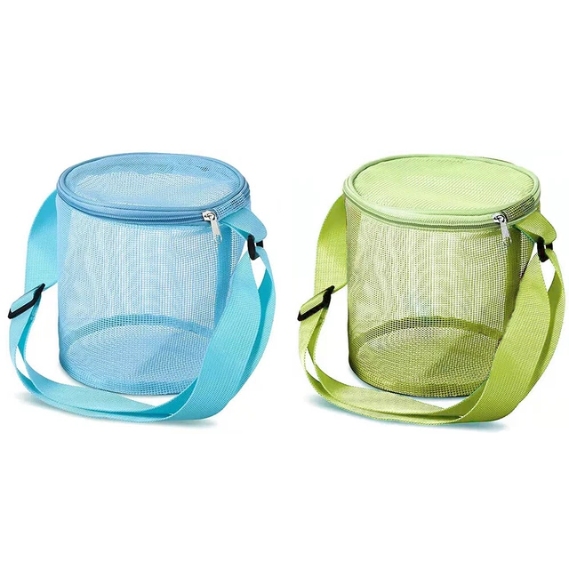 Portable Sundries Storage Bag Foldable Mesh Summer Beach Toy Organizer for Kids