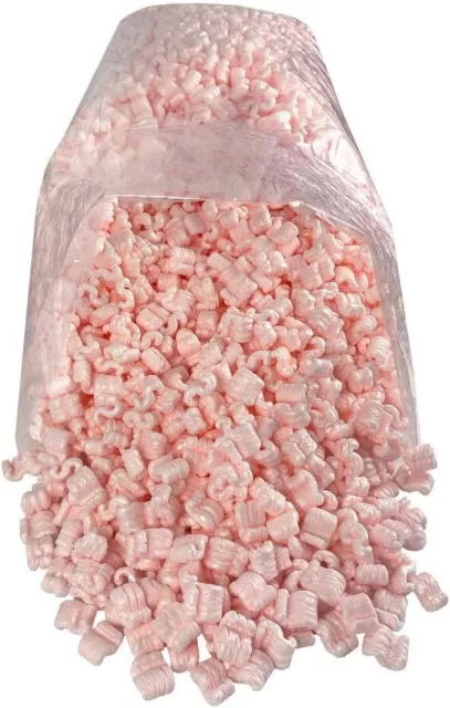 2 Bags Packing Peanuts 7 Cu Ft Lot 2 x 3.5 Cu Ft Bags Pink Anti Static Protectio