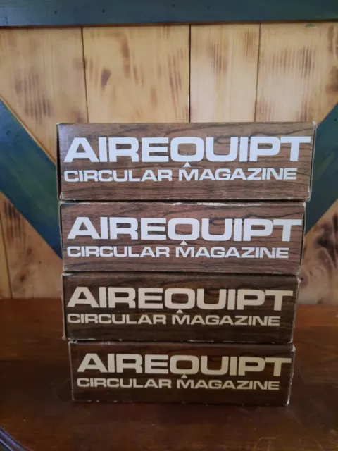 Lot Of 4 AIREQUIPT Circular Magazine Carousel 100 Slide Holder With Box Vintage