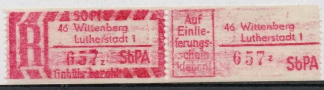 DDR Einschreibemarke SbPA postfrisch, EM2B-46-1zII(1) RU (a) zh