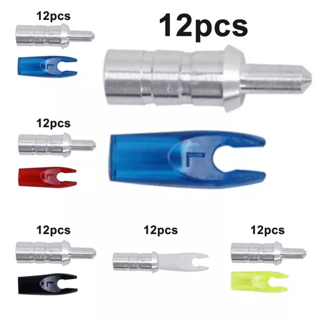 Ensemble d'encoches flèches de tir à l'arc en plastique pour arbre flèche ID6