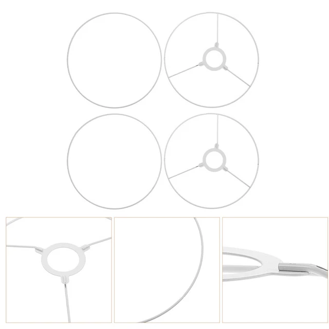 Minkissy Support Cadre Abat-Jour E27 - Structure Suspendue Dorée Pour DIY Lampshade, Fer Robuste Pour Décoration Maison Et Restaurant