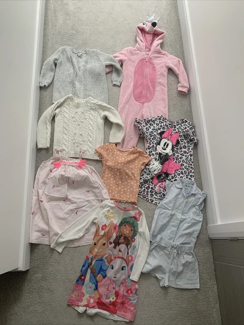 girls bundle 5-6 years matalan primark tu george flamingo dress pyjamas jumpers