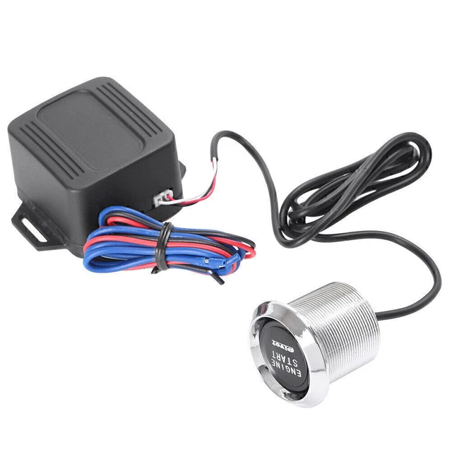 Kit avviamento pulsante interruttore accensione avviamento motore auto blu universale GZ