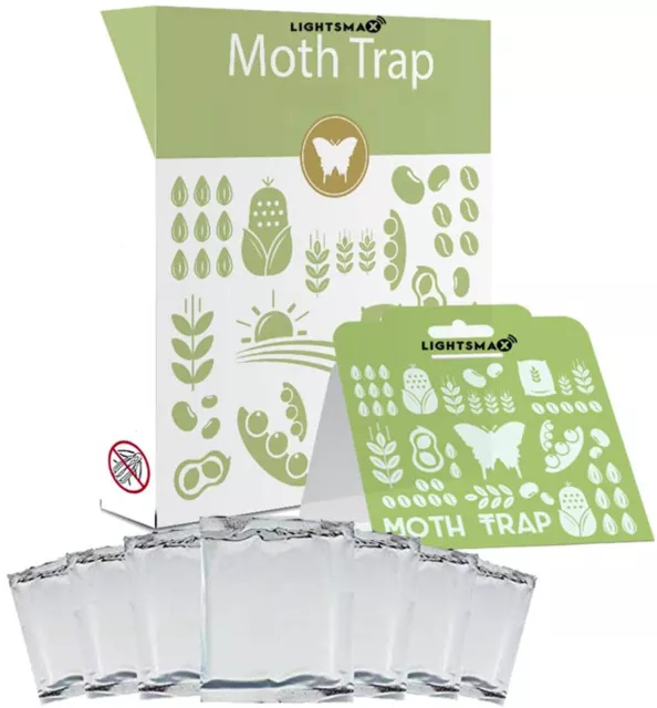 Lightsmax Powerful Moth Trap For Cloth, Carpet, Wool (6 Pack)