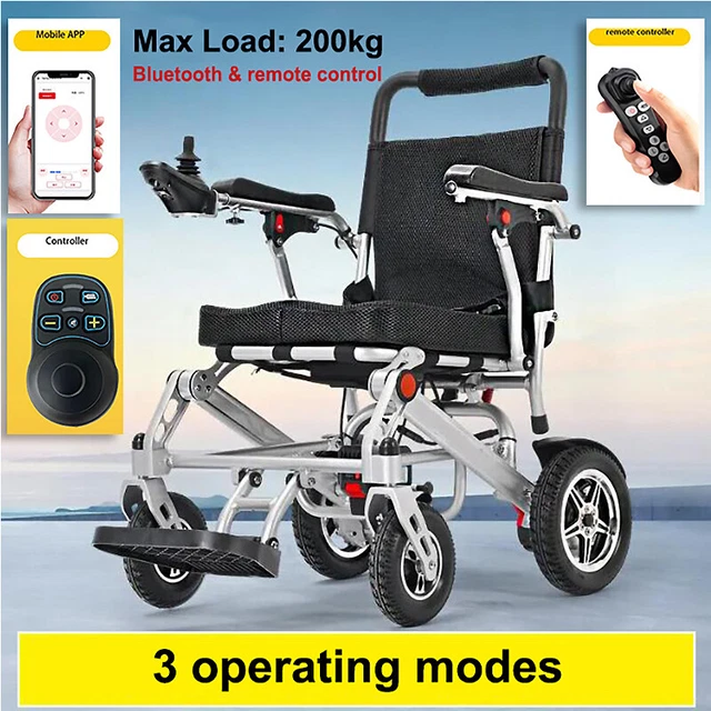 HEAVY DUTY FOLDING Electric Wheelchair,Bluetooth Remote Control Power