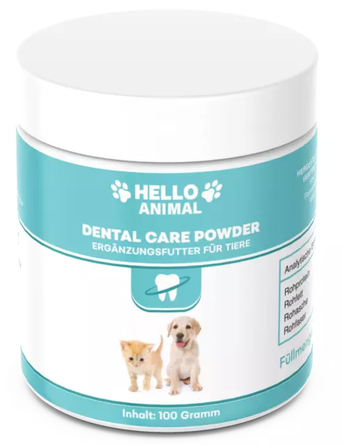 NEU: HelloAnimal® DENTAL Pulver für Hunde und Katzen – Zahnsteinentferner