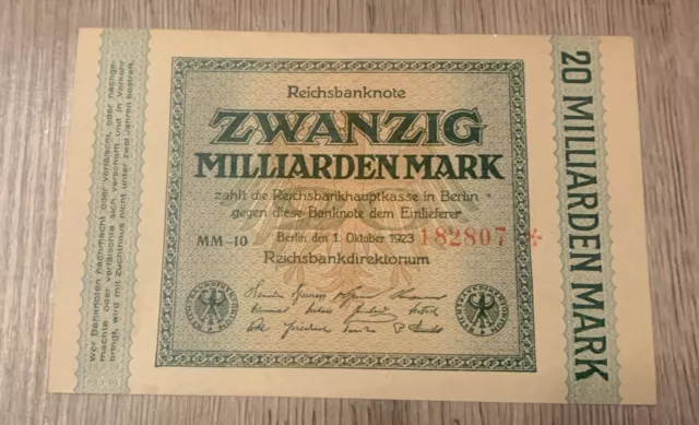 Reichsbanknote 20 Milliarden Mark 01.10.1923  115c