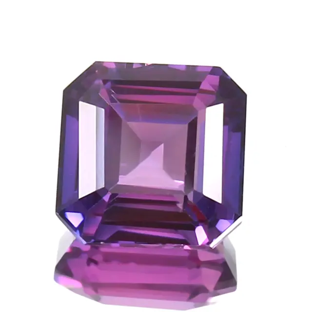 AAA Natural Bi Color Ceylon Purple Sapphire Asscher Cut Loose Gemstone 7.30 CT