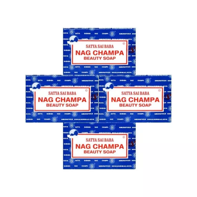 Nag Champa Soap (150g x 4) Extra Large Soap Bars Satya Nag Champa (4x150g)