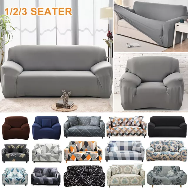 1/2/3 Seater Sofa Covers Slipcover Elastic Stretch Settee Protector Couch Floral