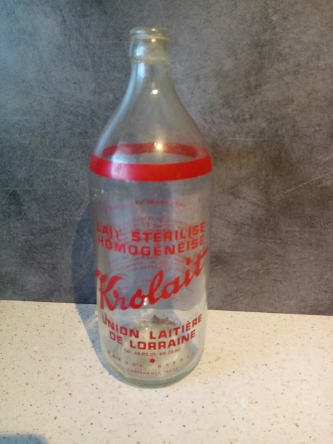 Bouteille de lait ancienne - KROLAIT LORRAINE