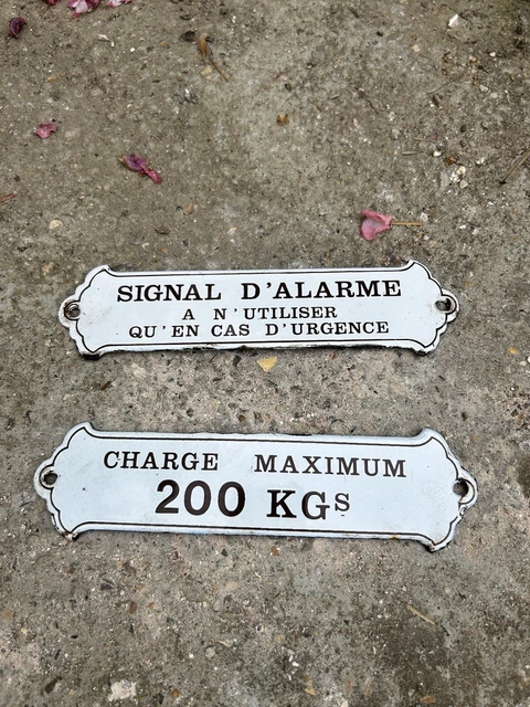 Plaque Émaillée Ancienne Vintage Lot Année 1920-1930 Brut De Grenier D’époque