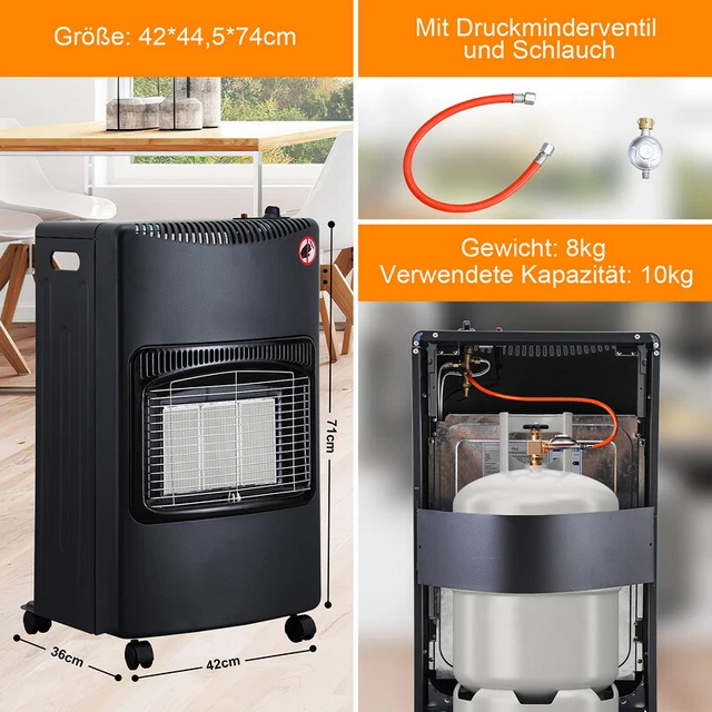 Gasheizung Gasofen Heizgerät 4200W Heizung Heizstrahler LPG Gasheizofen 2