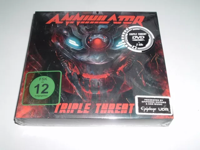 ANNIHILATOR - TRIPLE THREAT  - 2 x CD Album + DVD Video, Digipak (2017)