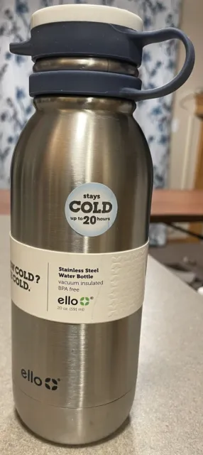 Ello Damen Vacuum Insulated Stainless Steel Water Bottle Leak-Proof Lid 20 fl oz