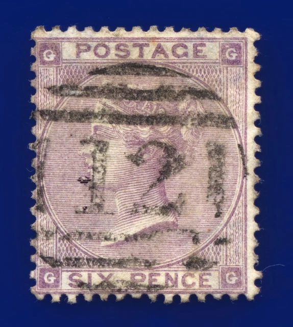 1862 SG84 6d Lilac J71(2) GG Altrincham Good Used Cat £140 cyej