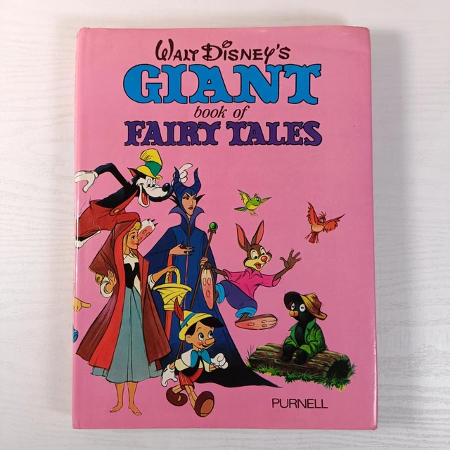 WALT DISNEY'S GIANT Book of Fairy Tales Vintage Illustrated Hardback