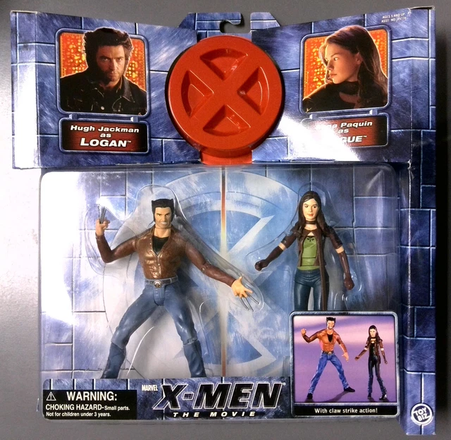X-Men The Movie Action Figures LOGAN & ROGUE 2-Pack - Toy Biz 2000