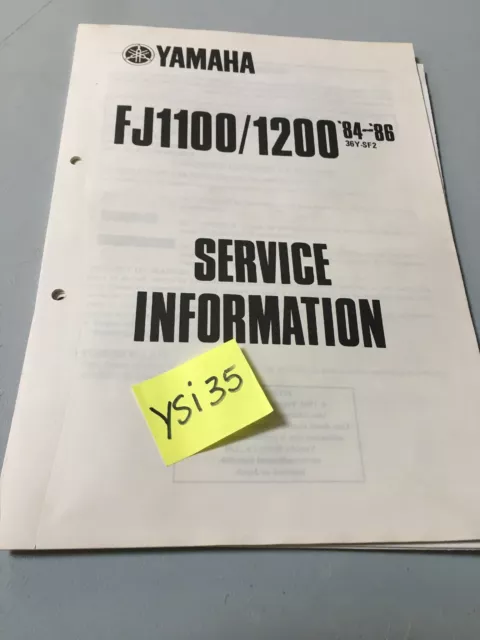 Yamaha FJ1100 FJ1200 84 / 86 FJ 1100 1200 service information technique data