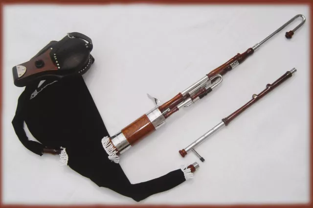 Geoffrey | Irish Uilleann Dudelsack Halbset mit Balg | Schilf, Heft & Tasche