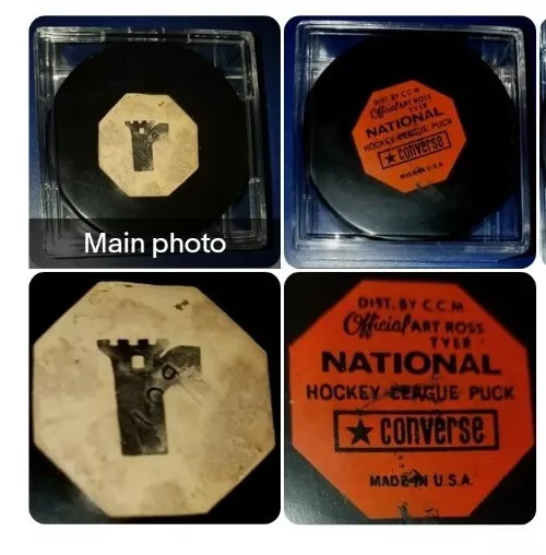 Quebec Remparts Vintage Converse Game Puck Nhl Ccm Art Ross Made = Usa 🇺🇸 Rare