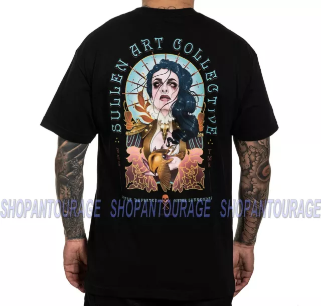Sullen Mai Surrender SCM3336 Manica Corta Grafico Tattoo Teschio T-Shirt da Uomo