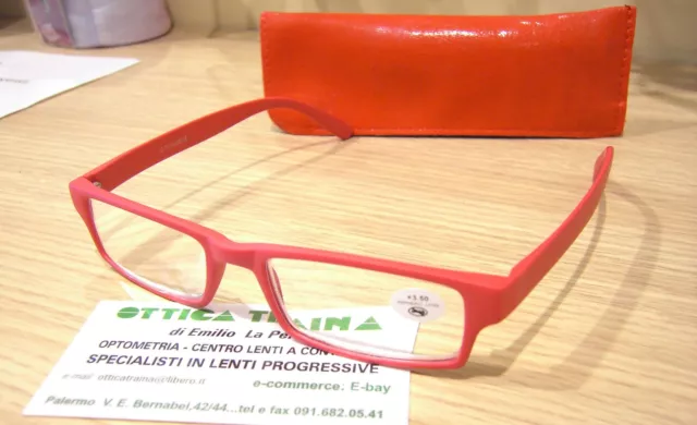 Occhiali x Lettura Reading Glasses Polaroid R964 B +1.50 Rosso opaco